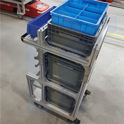 湖南工具车厂家 长沙工业铝型材周转车 工具车 物料车 转运车 越海工具车