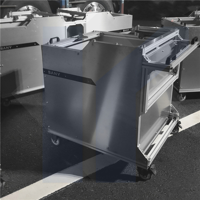 湖南工具车 垃圾筐车厂家 长沙铝型材物料运输车 越海工业铝型材物料车 工作台 流水线